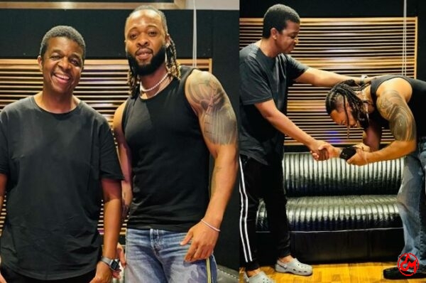 Oskido in studio with Nigerian music star Flavour